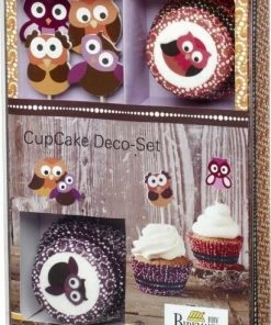 Birkmann CupCake Deco-Set Eulen, 36-teilig