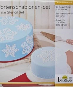 Birkmann Torten Schablonen-Set Eiskristall, 2-teilig