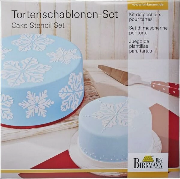 Birkmann Torten Schablonen-Set Eiskristall, 2-teilig 3 Birkmann Torten Schablonen-Set Eiskristall, 2-teilig