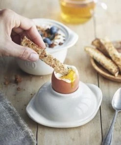 Emile Henry Mini-Auflaufform "Egg Nest" In Argile -STÄDTER Shop EH 8409 Life Oeuf EggNest BoiledEgg BreadDipping V